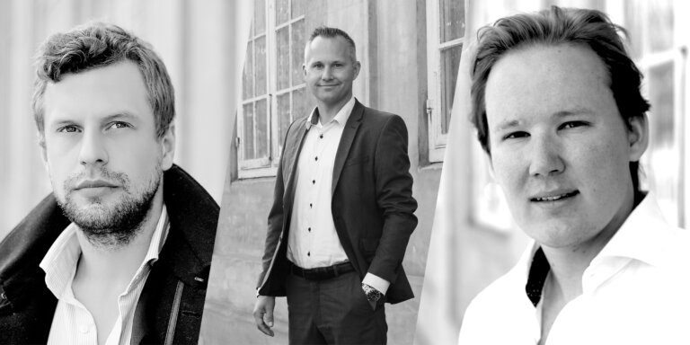 From left: Founder Casper Ravn-Sørensen, CEO Mikkel Winston, Founder Mads Emil Fast Dahlerup